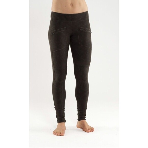 LULULEMON Work It Out Pants Legging Deep Camo Pique Green Zip Pockets Size 4